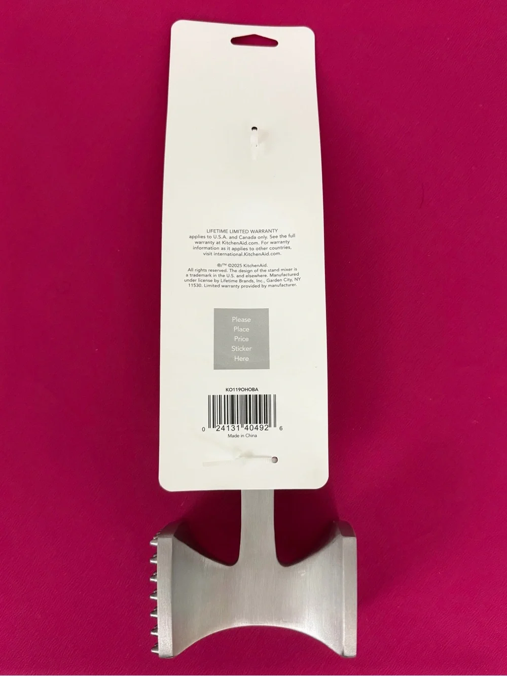 KitchenAid Black and Stainless Steel Dual Oversized Heads Meat Tenderizer. NWT